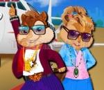Облечи катеричките Chipmunks Dress Up